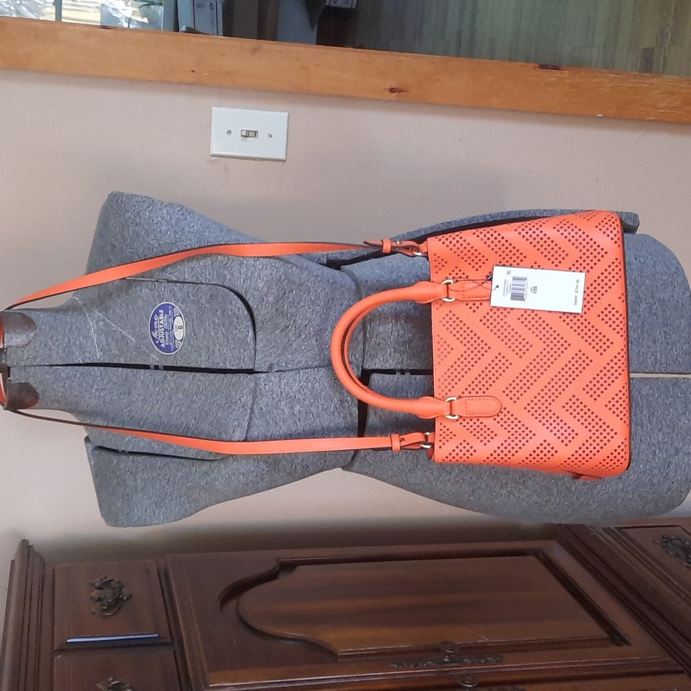 Lauren by Ralph Lauren Orange LeatherSatchel. $250RP and dust bag